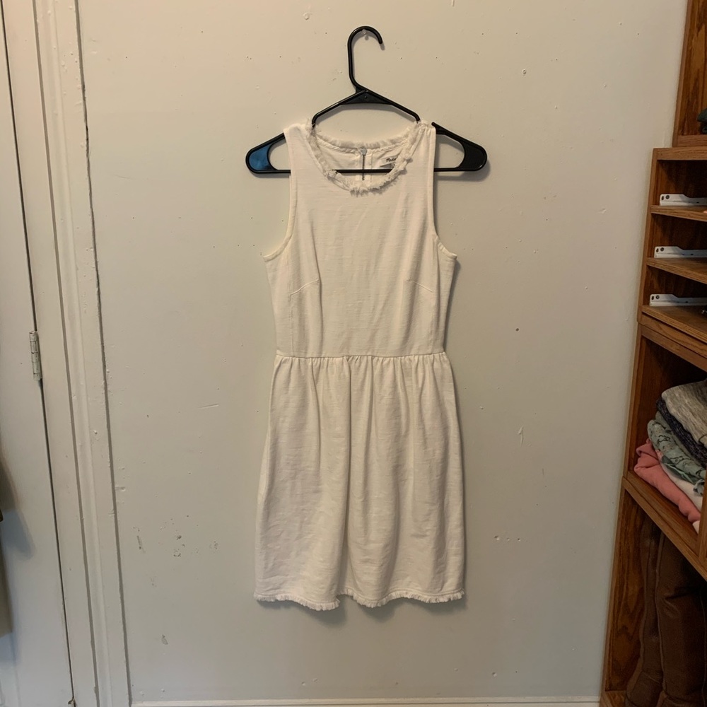 White Fringe Madewell Dress